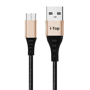 UNBREAKable 20W / 3A Fast Charging 1.2m Braided Micro USB Cable for Smartphones, Tablets, Laptops & Other Micro USB Devices, 480Mbps Data Sync, Quick Charge 3.0 (R15,Gold&Black)