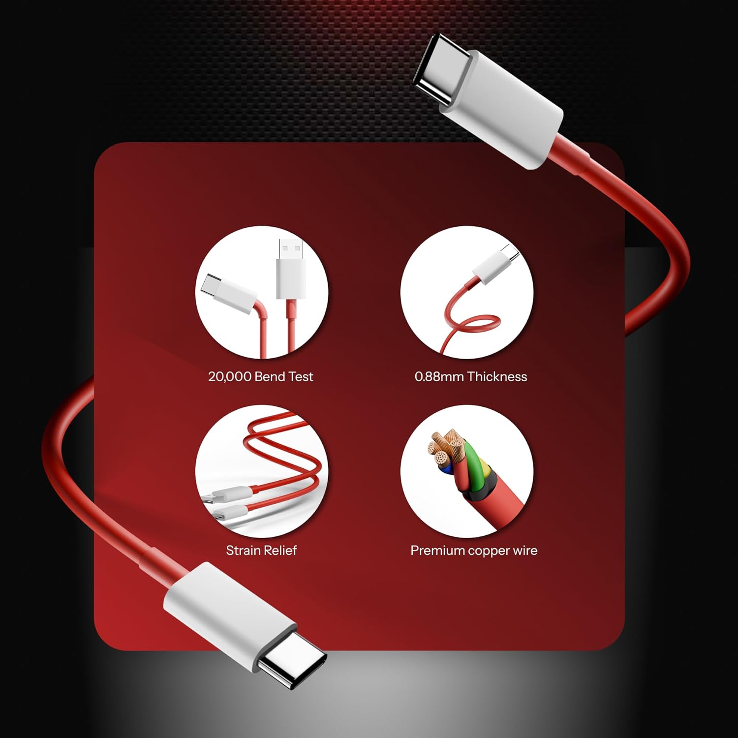 i ToP AINE SuperVOOC 33W USB C Fast Charger Cable For OnePIus 12/11/ 10R/ 10T/ 9 Pro/Nord Series – Type-C To C Power Delivery Cord– Original High-Speed Charging