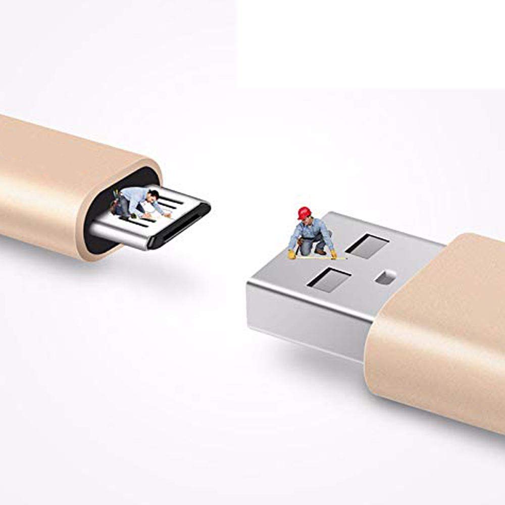 UNBREAKable 20W / 3A Fast Charging 1.2m Braided Micro USB Cable for Smartphones, Tablets, Laptops & Other Micro USB Devices, 480Mbps Data Sync, Quick Charge 3.0 (R15,Gold&Black)