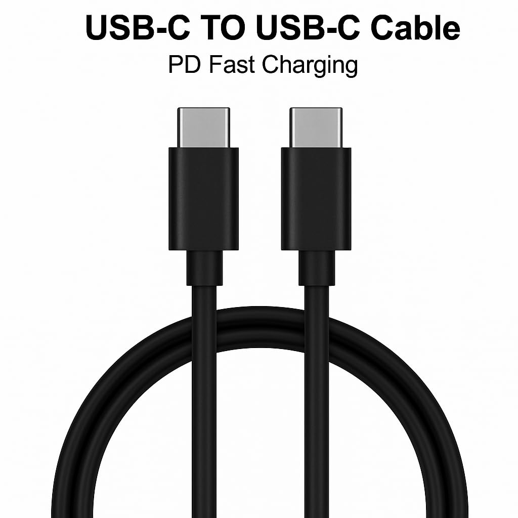 Motorola 68W Type-C Turbo Charging 3.3ft Cable For Motorola Edge 60 Fusion/60 Pro/50 Fusion/50 Pro/G85/G45/ Razr 50 Ultra/Moto G84/G54/G35/Edge 40 Neo/Laptop/Tablet Moto Pad 60 Pro-68watt Cord-Black
