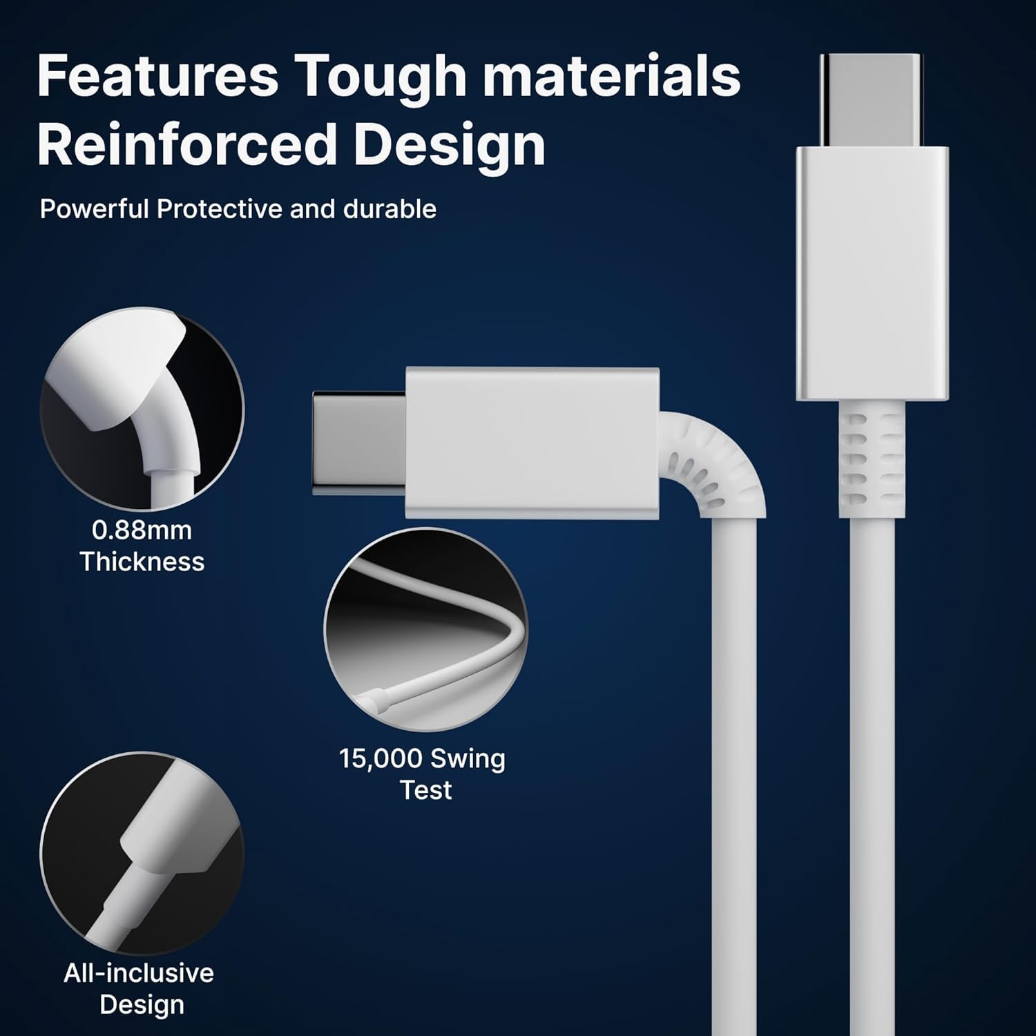 Aura Type C to C  Cable [MFi Certified + 2 YEAR WARRANTY*] Fast iPhone Charging for iPhone 15/16/Pro Series Charger Cable Compatible, MacBook, Other USB Type-C Devices, 1M
