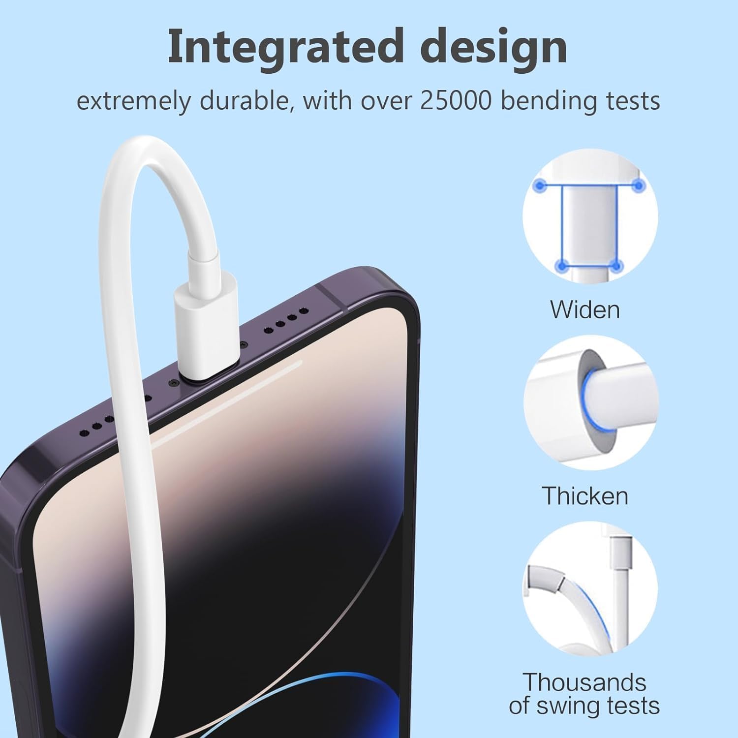 i ToP USB to Lightning Cable 27W, [MFi Certified + 2 YEARS WARRANTY*] iPhone Fast Charger Cable USB Delivery Cord for iPad & iPhone 14/13/12/11/XS/XR/X/8/Plus,Mini,Pro,Max Series (1 Pc)