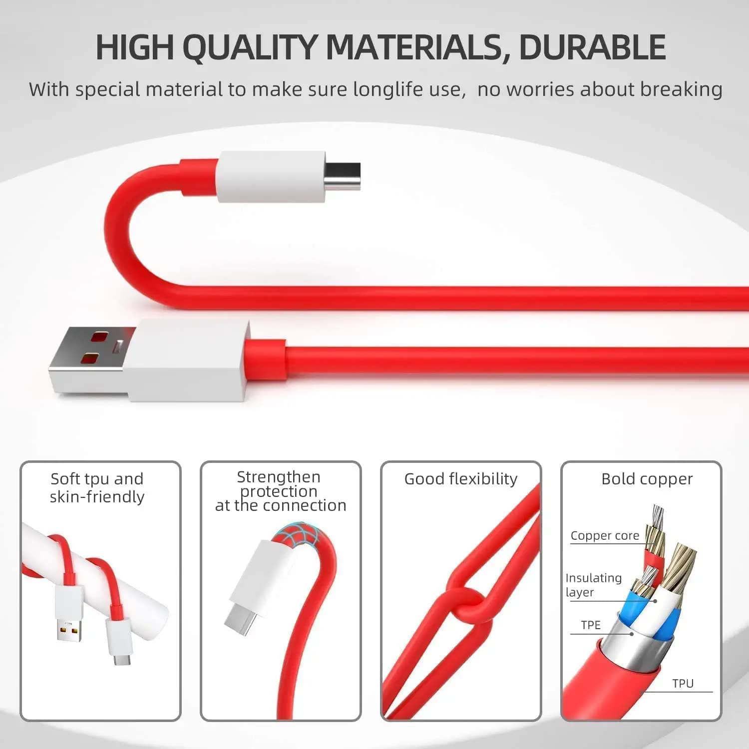 i ToP AINE SuperVOOC 33W USB to C Fast Charger Cable For OnePIus 12/11/ 10R/ 10T/ 9 Pro/Nord Series – USB to Type-C  Power Delivery Cord– Original High-Speed Charging