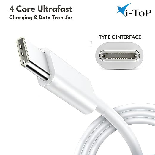 i ToP 33W Supervooc USB to Type C Data Sync Fast Charging Charger Cable for One plus 13,13r,12,12r,11,11r,10r,10t,10,10p ro,9pro,9rt,8,8t,Nord 4/3/2,Ce 4/3/2,Ce4 lite/Ce3/Ce2,Open, Dash/Warp