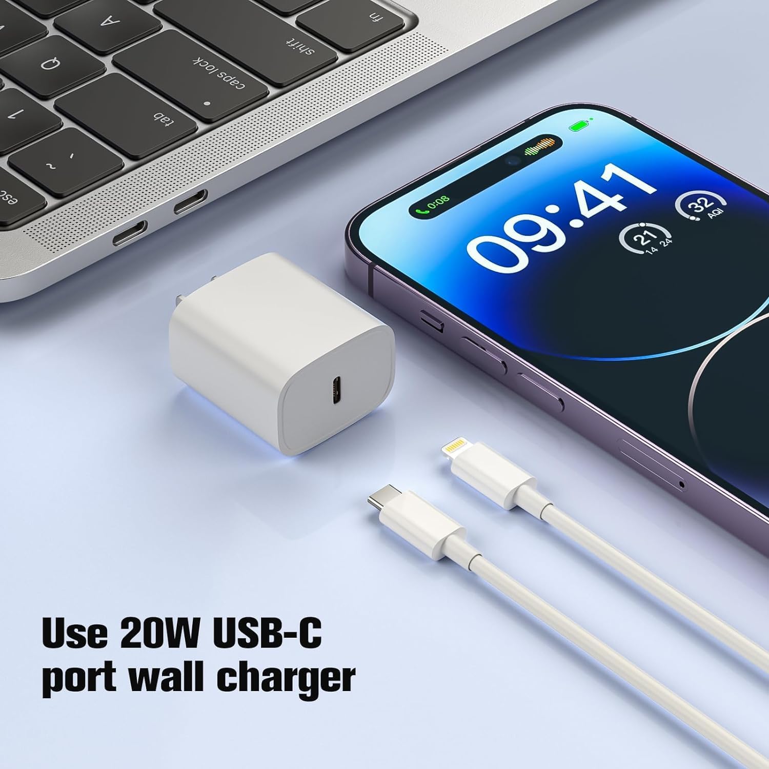 AlLKIN USB C to Lightning Cable 1M [MFi Certified] iPhone Fast Charger Cable USB-C Power Delivery Charging Cord for iPhone 14/13/12/12 PRO Max/12 Mini/11/11PRO/XS/Max/XR/X/8/8Plus/iPad (pack of 1)