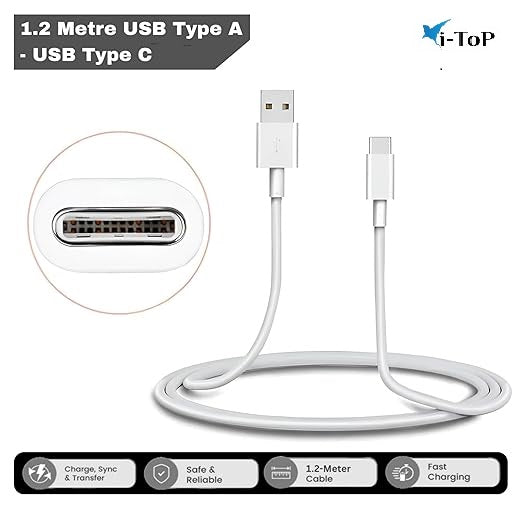 i ToP 33W Supervooc USB to Type C Data Sync Fast Charging Charger Cable for One plus 13,13r,12,12r,11,11r,10r,10t,10,10p ro,9pro,9rt,8,8t,Nord 4/3/2,Ce 4/3/2,Ce4 lite/Ce3/Ce2,Open, Dash/Warp